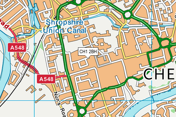 CH1 2BH map - OS VectorMap District (Ordnance Survey)