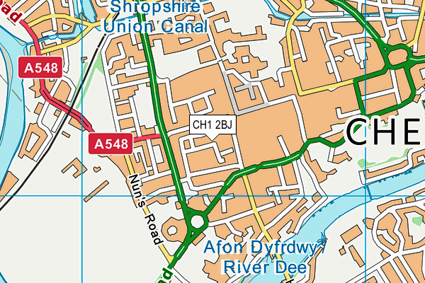 CH1 2BJ map - OS VectorMap District (Ordnance Survey)