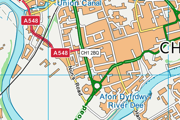 CH1 2BQ map - OS VectorMap District (Ordnance Survey)