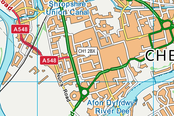 CH1 2BX map - OS VectorMap District (Ordnance Survey)