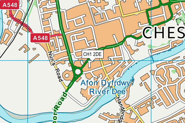 CH1 2DE map - OS VectorMap District (Ordnance Survey)