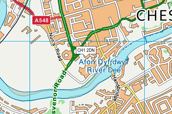 CH1 2DN map - OS VectorMap District (Ordnance Survey)