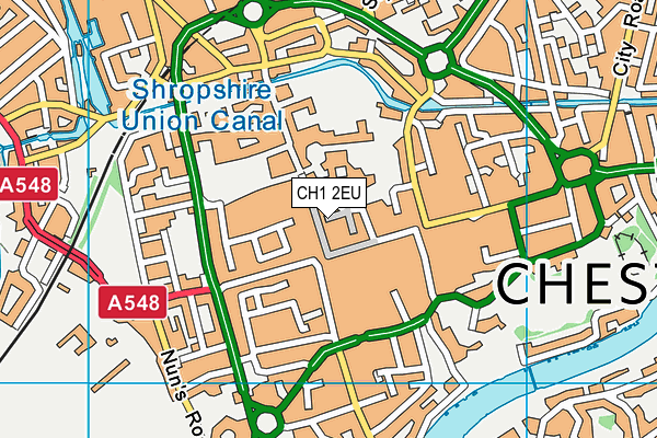 CH1 2EU map - OS VectorMap District (Ordnance Survey)