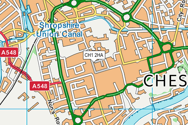 CH1 2HA map - OS VectorMap District (Ordnance Survey)