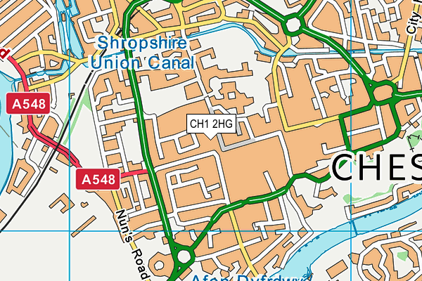 CH1 2HG map - OS VectorMap District (Ordnance Survey)