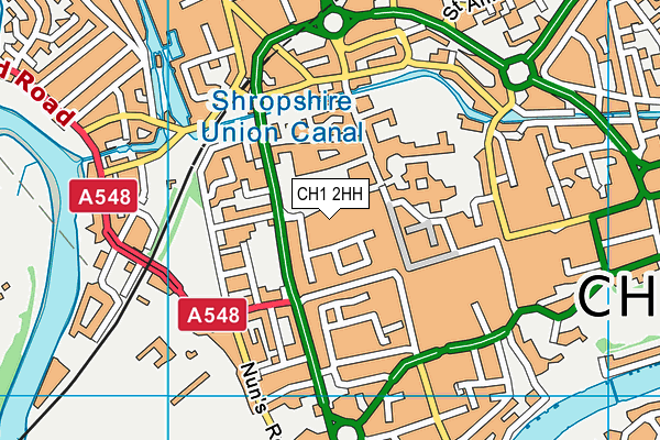 CH1 2HH map - OS VectorMap District (Ordnance Survey)