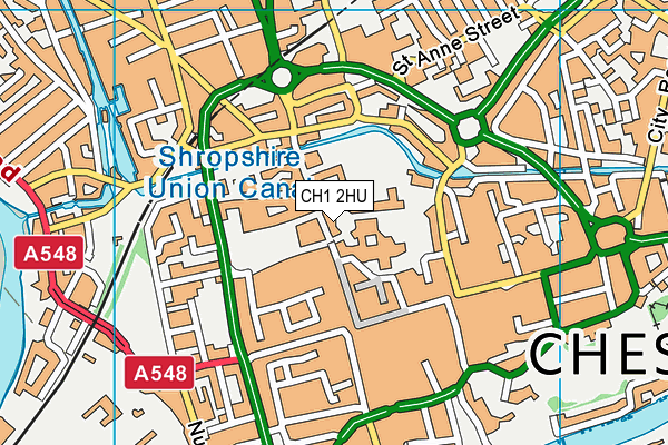 Abbey School for Exceptional Children map (CH1 2HU) - OS VectorMap District (Ordnance Survey)