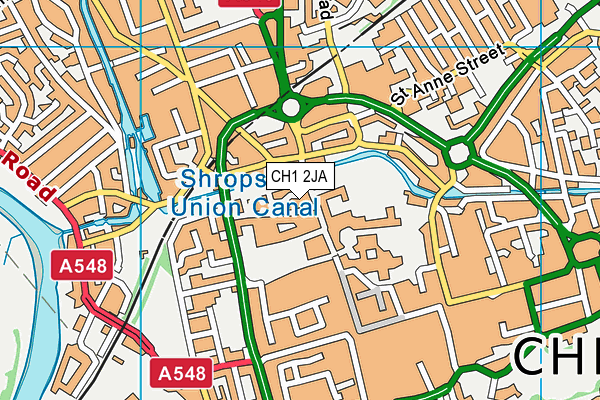 CH1 2JA map - OS VectorMap District (Ordnance Survey)