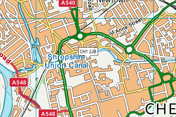 CH1 2JB map - OS VectorMap District (Ordnance Survey)