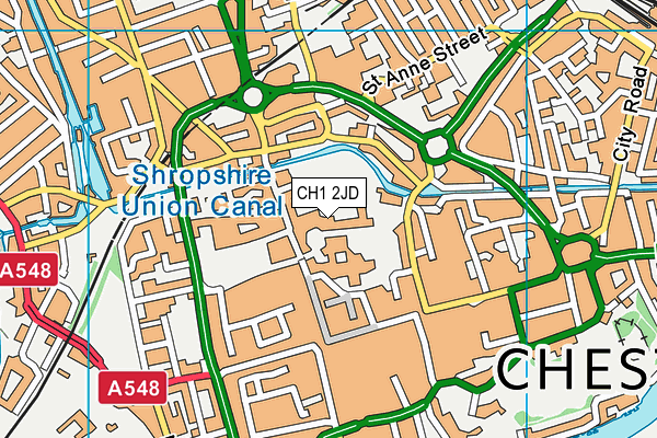 CH1 2JD map - OS VectorMap District (Ordnance Survey)