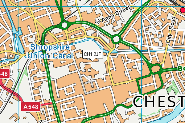 CH1 2JF map - OS VectorMap District (Ordnance Survey)