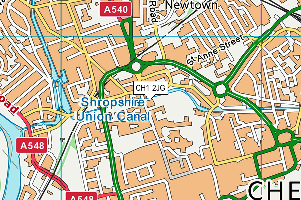 CH1 2JG map - OS VectorMap District (Ordnance Survey)