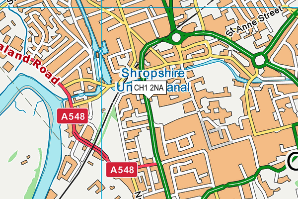 CH1 2NA map - OS VectorMap District (Ordnance Survey)