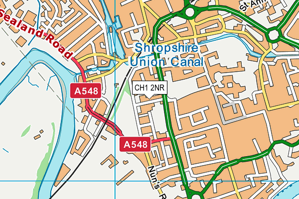 CH1 2NR map - OS VectorMap District (Ordnance Survey)