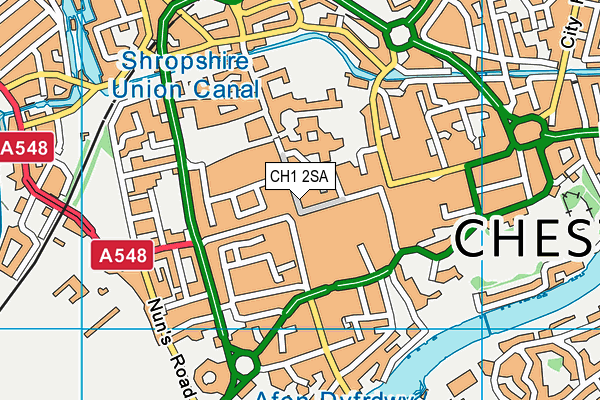 CH1 2SA map - OS VectorMap District (Ordnance Survey)