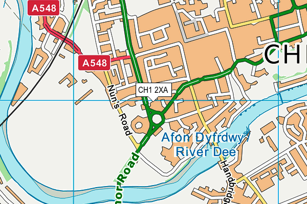 CH1 2XA map - OS VectorMap District (Ordnance Survey)