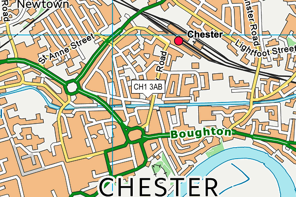 CH1 3AB map - OS VectorMap District (Ordnance Survey)