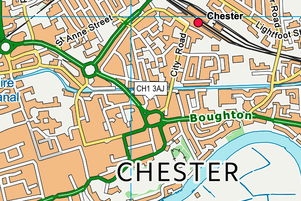 CH1 3AJ map - OS VectorMap District (Ordnance Survey)