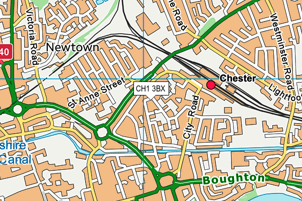 CH1 3BX map - OS VectorMap District (Ordnance Survey)