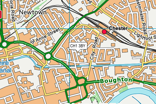 CH1 3BY map - OS VectorMap District (Ordnance Survey)