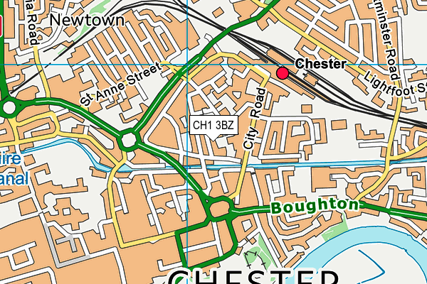 CH1 3BZ map - OS VectorMap District (Ordnance Survey)