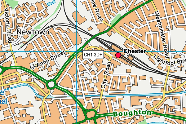 CH1 3DF map - OS VectorMap District (Ordnance Survey)