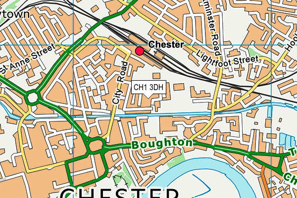 CH1 3DH map - OS VectorMap District (Ordnance Survey)