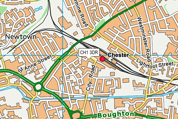 CH1 3DR map - OS VectorMap District (Ordnance Survey)