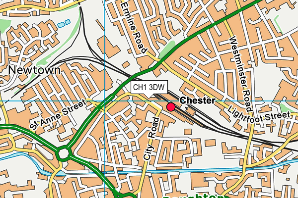 CH1 3DW map - OS VectorMap District (Ordnance Survey)