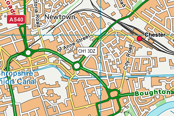 CH1 3DZ map - OS VectorMap District (Ordnance Survey)