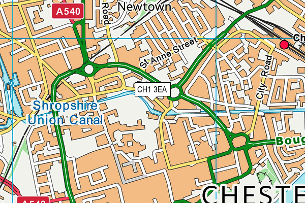 CH1 3EA map - OS VectorMap District (Ordnance Survey)