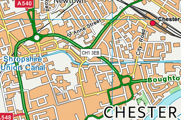 CH1 3EB map - OS VectorMap District (Ordnance Survey)