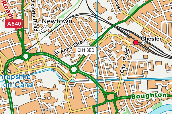 CH1 3ED map - OS VectorMap District (Ordnance Survey)