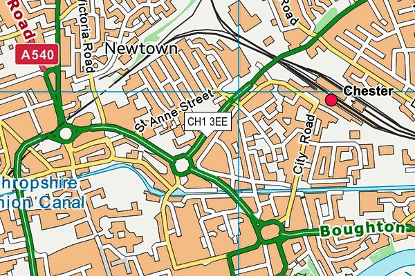 CH1 3EE map - OS VectorMap District (Ordnance Survey)