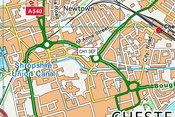 CH1 3EF map - OS VectorMap District (Ordnance Survey)