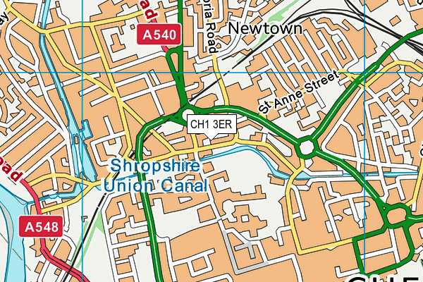 CH1 3ER map - OS VectorMap District (Ordnance Survey)