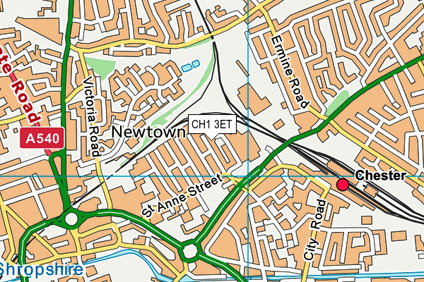 CH1 3ET map - OS VectorMap District (Ordnance Survey)