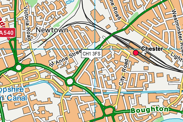 CH1 3FS map - OS VectorMap District (Ordnance Survey)