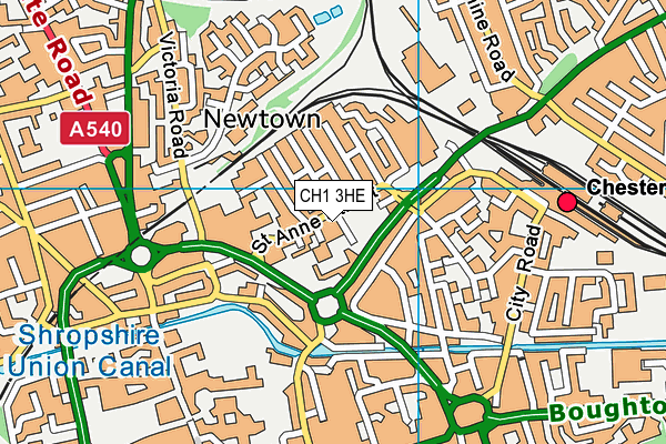 CH1 3HE map - OS VectorMap District (Ordnance Survey)