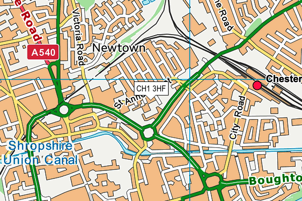 CH1 3HF map - OS VectorMap District (Ordnance Survey)