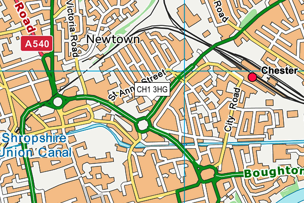 CH1 3HG map - OS VectorMap District (Ordnance Survey)