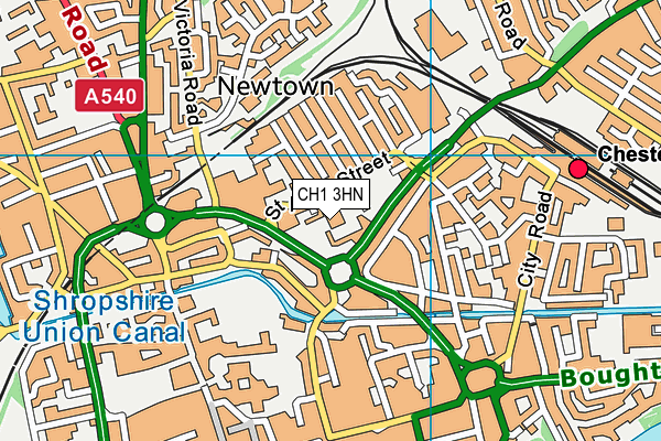 CH1 3HN map - OS VectorMap District (Ordnance Survey)