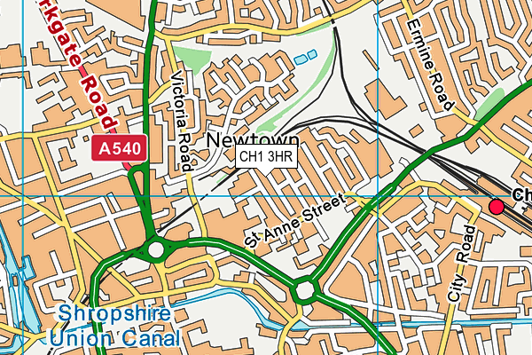 CH1 3HR map - OS VectorMap District (Ordnance Survey)