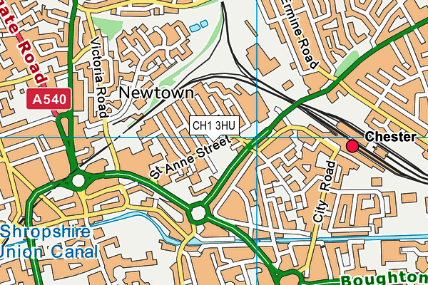 CH1 3HU map - OS VectorMap District (Ordnance Survey)