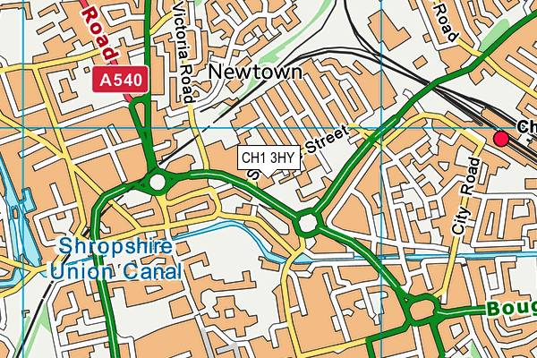 CH1 3HY map - OS VectorMap District (Ordnance Survey)