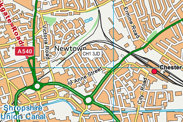 CH1 3JD map - OS VectorMap District (Ordnance Survey)