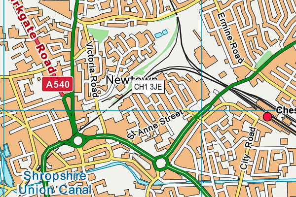 CH1 3JE map - OS VectorMap District (Ordnance Survey)