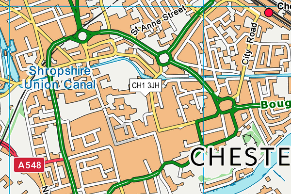 CH1 3JH map - OS VectorMap District (Ordnance Survey)