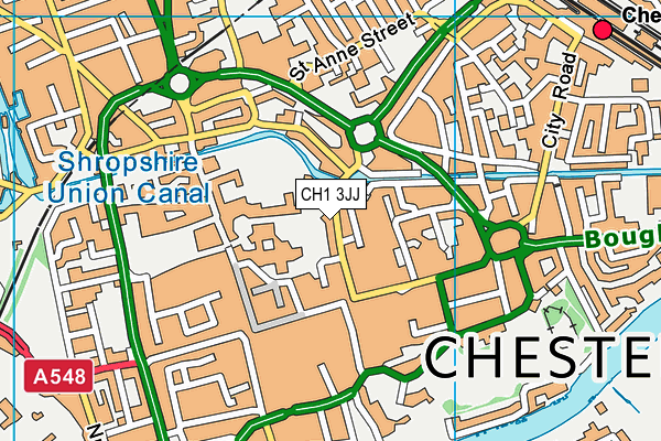 CH1 3JJ map - OS VectorMap District (Ordnance Survey)