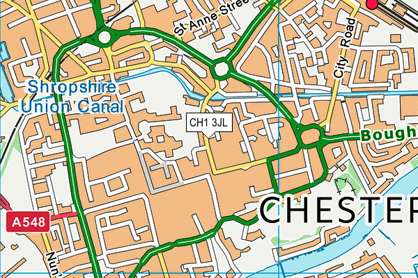 CH1 3JL map - OS VectorMap District (Ordnance Survey)